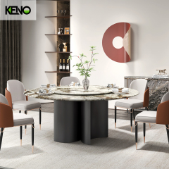 Dining Table Space-Saving Home Furniture Ideas — Round Marble Dining Table Chair Guide