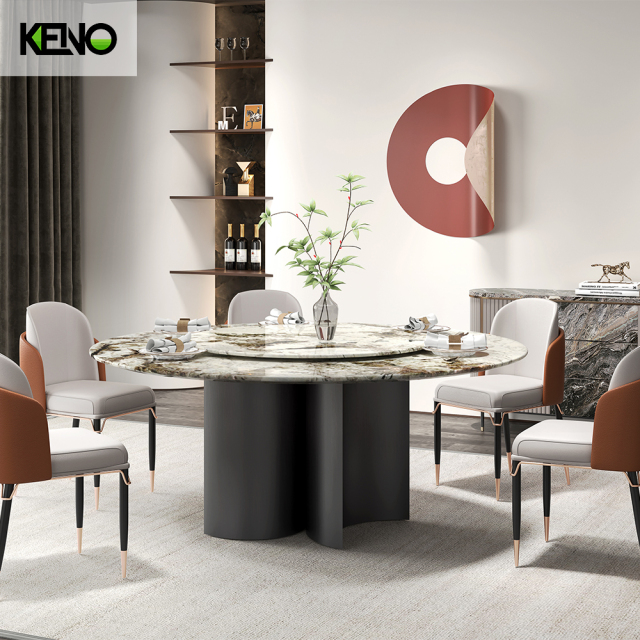 Dining Table Space-Saving Home Furniture Ideas — Round Marble Dining Table Chair Guide