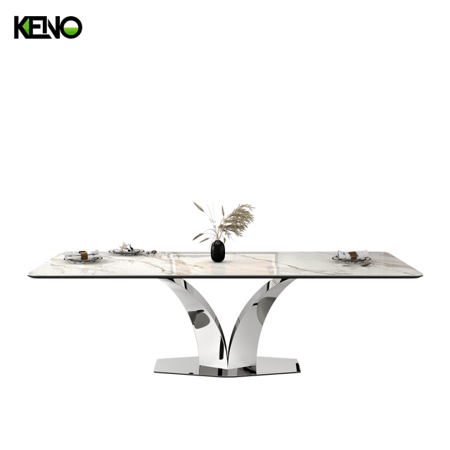 Dining Table Keno Factory Wholesale — Rose Gold Monet Garden Color Series Durable Hotel Home Furniture