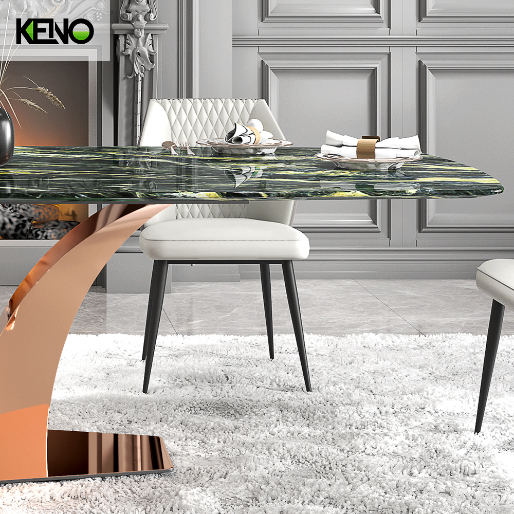 Dining Table Keno Factory Wholesale — Rose Gold Monet Garden Color Series Durable Hotel Home Furniture