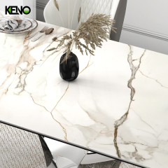 Dining Table Keno Factory Wholesale — Rose Gold Monet Garden Color Series Durable Hotel Home Furniture