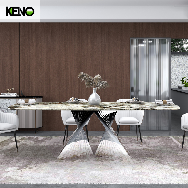 Marble Round Dining Table Minimalist Home Furniture & Home Chair Sets