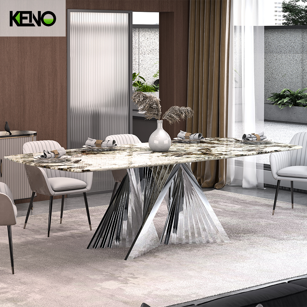 Marble Round Dining Table Minimalist Home Furniture & Home Chair Sets