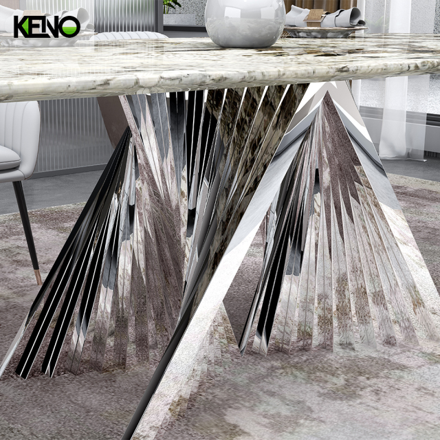 Marble Round Dining Table Minimalist Home Furniture & Home Chair Sets