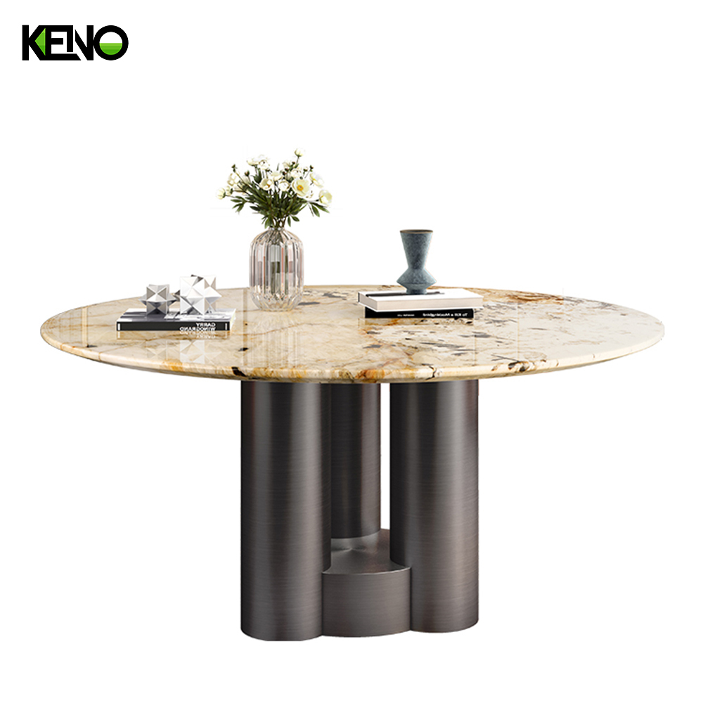 Marble Dining Table with Home Chair Set Wholesale Factory Price