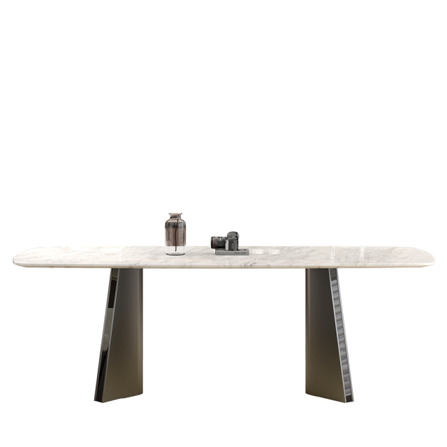 Paper Marble Dining Table Modern Luxury Home Furniture with Comfortable Home Chair