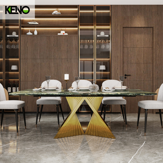 Marble Dining Table Luxury Home Furniture for Modern Living Room