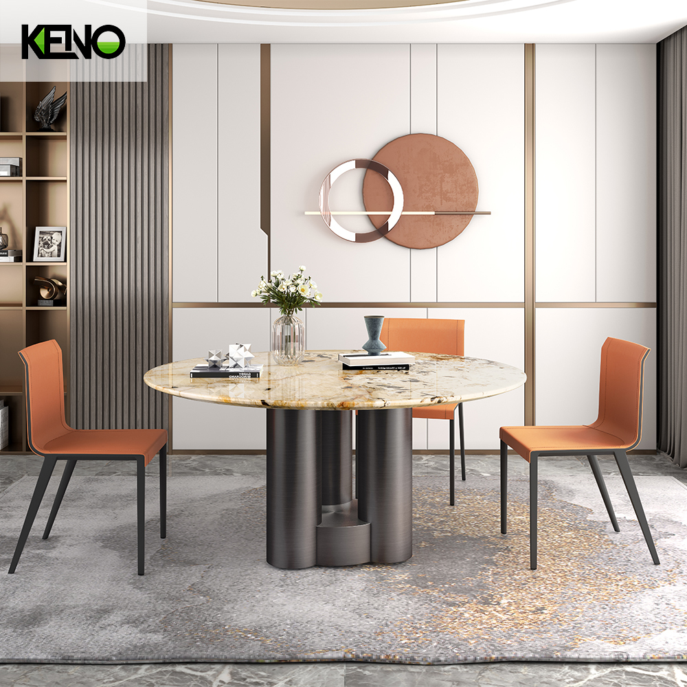 Marble Dining Table with Home Chair Set Wholesale Factory Price