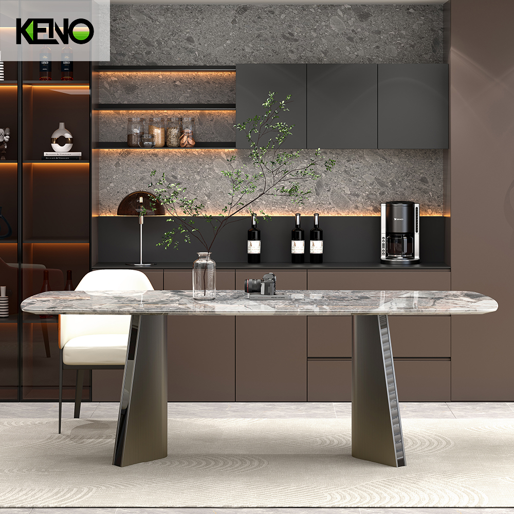 Paper Marble Dining Table Table Chair Set Luxury Home Furniture for Family Dining Room
