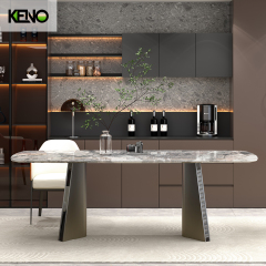 Paper Marble Dining Table Table Chair Set Luxury Home Furniture for Family Dining Room