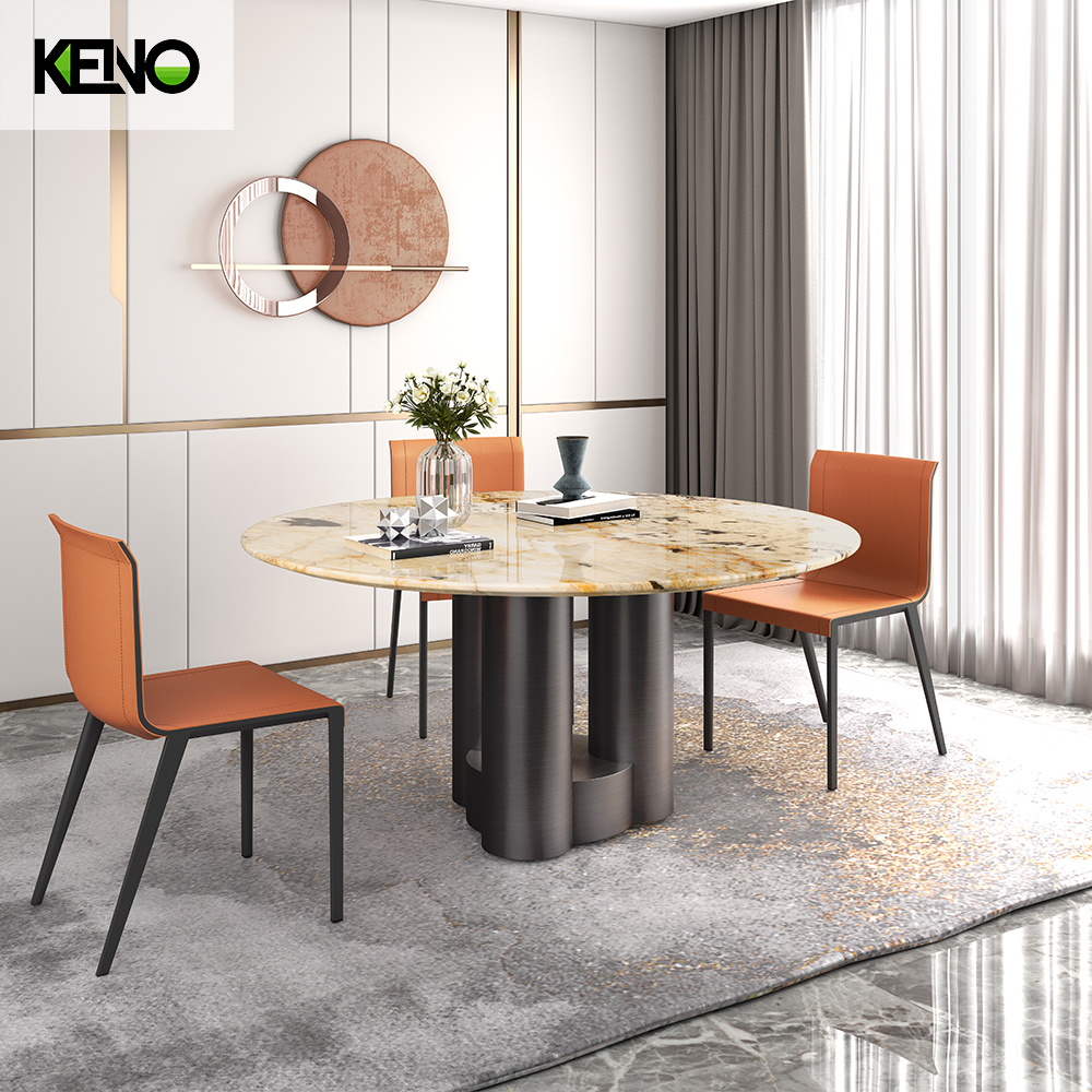 Marble Dining Table with Home Chair Set Wholesale Factory Price