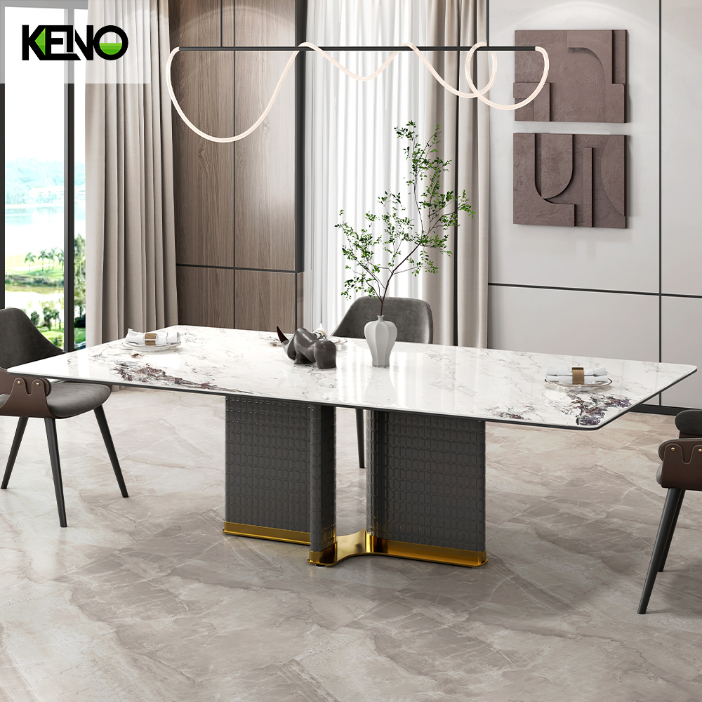 Sintered Stone Dining Table Home Furniture Space Saving Design for Apartment