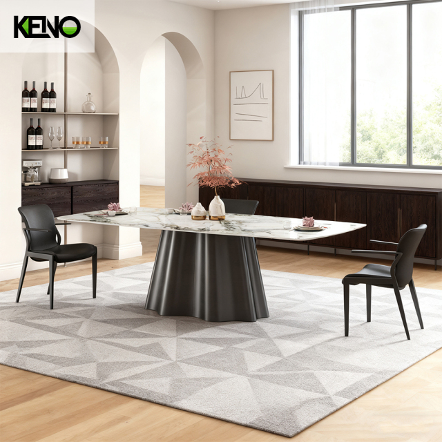 intered Stone Dining Table Factory Customization Home & Hotel Furniture Set