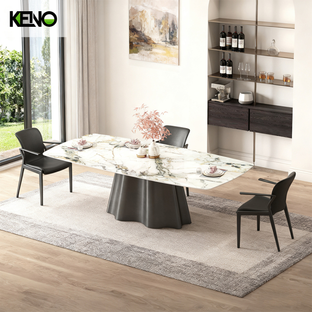 intered Stone Dining Table Factory Customization Home & Hotel Furniture Set