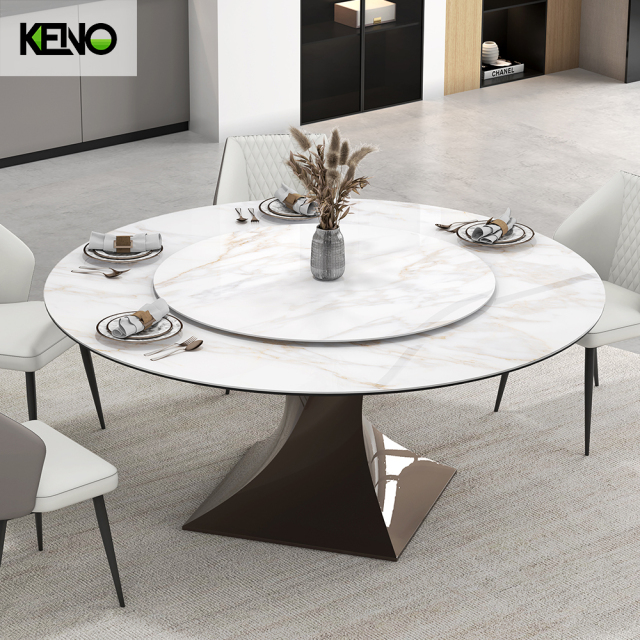 Sintered Stone Dining Table Wholesale Home Furniture Set with Sturdy Home Chair for Family
