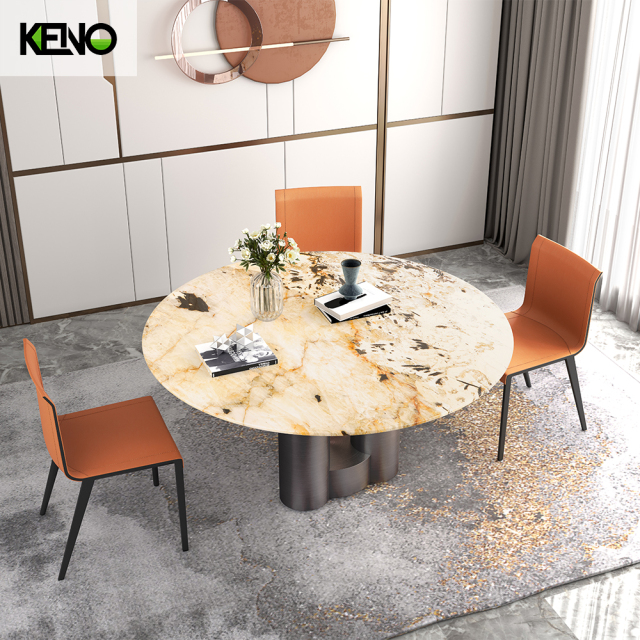 Marble Dining Table with Home Chair Set Wholesale Factory Price