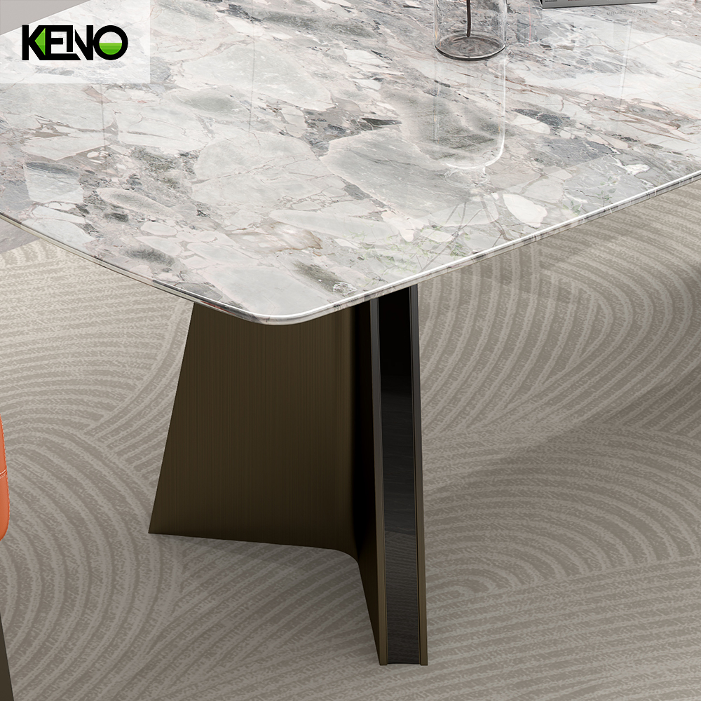 Paper Marble Dining Table Table Chair Set Luxury Home Furniture for Family Dining Room
