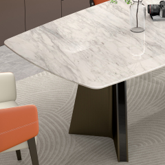Paper Marble Dining Table Modern Luxury Home Furniture with Comfortable Home Chair