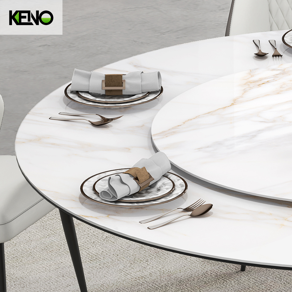 Sintered Stone Dining Table Wholesale Home Furniture Set with Sturdy Home Chair for Family