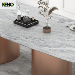 Dining Table Keno Style Luxury Home Furniture Wholesale with Rosed Gold Brushed Table Legs