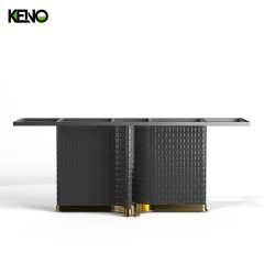 Sintered Stone Dining Table Home Furniture Space Saving Design for Apartment