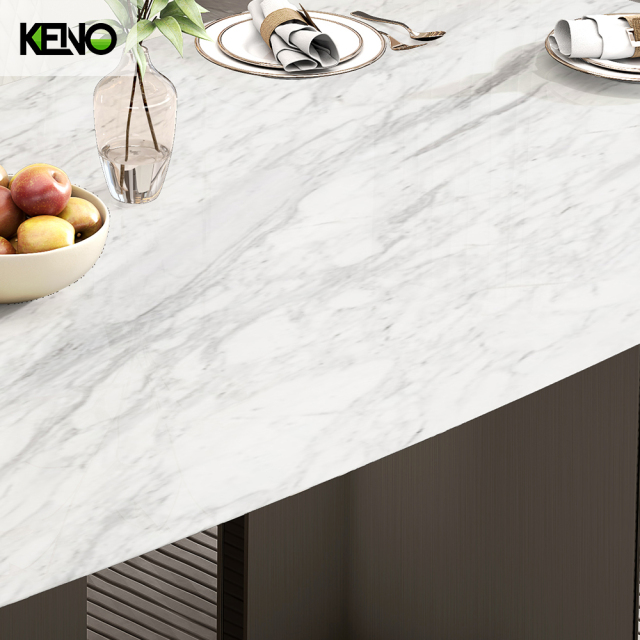 Paper Marble Dining Table Solid Wood Home Furniture with Customization Size and Color