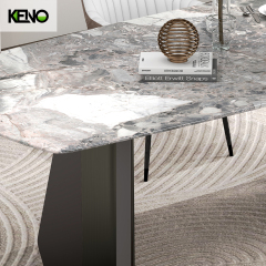 Marble Dining Table Luxury Home Furniture Set with Chair for Modern Dining Room
