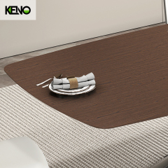 Wood Grain Dining Table Customization Home Furniture Durable Material for Long Term Use