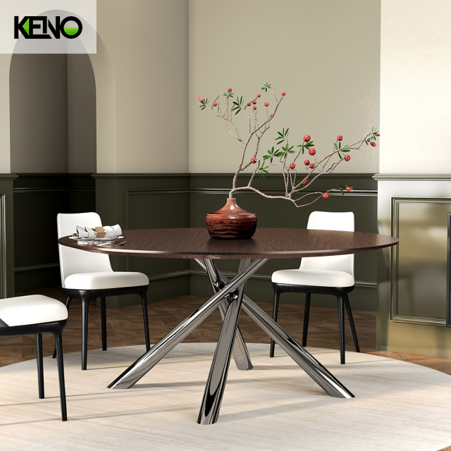 Marble Dining Table Modern Home Furniture Luxury Finish with Matching Table Chair