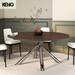 Marble Dining Table Modern Home Furniture Luxury Finish with Matching Table Chair