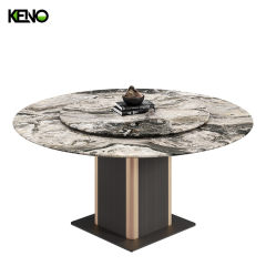 Marble Dining Table Luxury Home Furniture Hotel Grade with Durable Home Chair Set