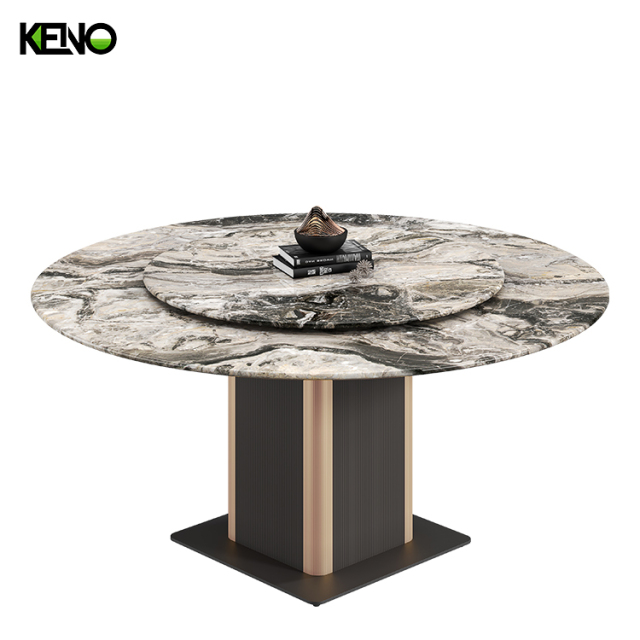 Marble Dining Table Luxury Home Furniture Hotel Grade with Durable Home Chair Set