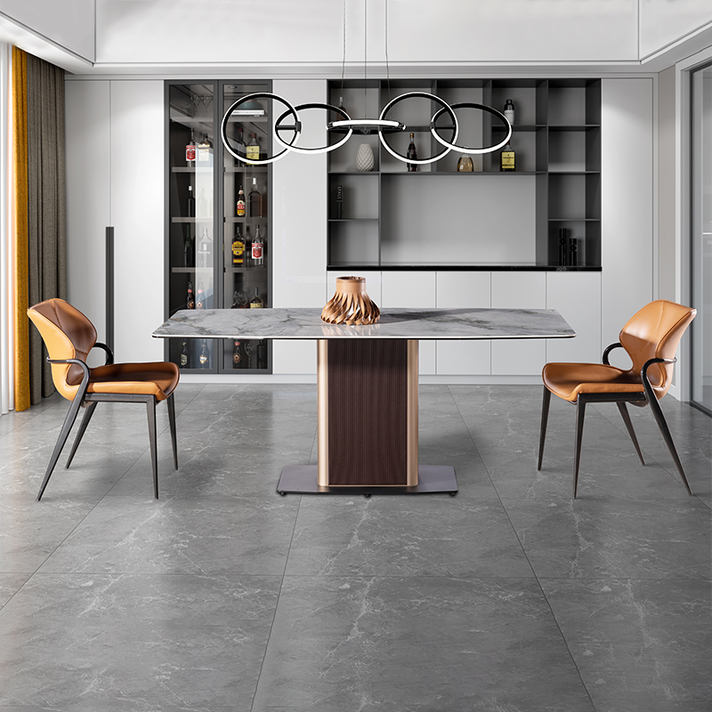Sintered Stone Dining Table Wholesale Home Furniture Set with Comfortable Home Chair for Daily Use