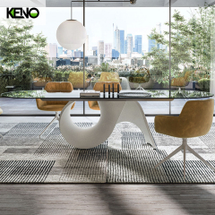 Dining Table White Table Legs Luxury Home Furniture Hotel Grade Quality with Matching Table Chair