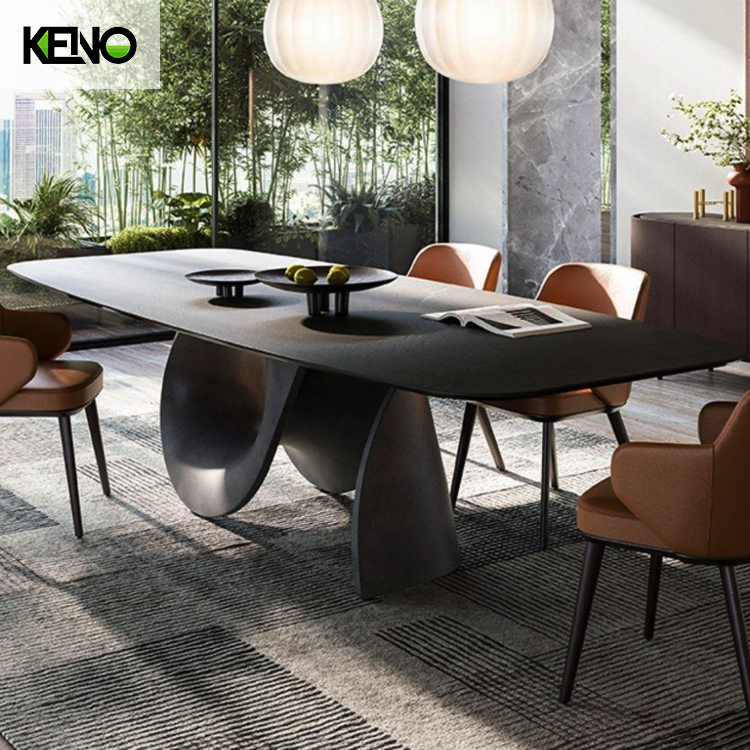Dining Table Black Table Legs Factory Customization Luxury Home Furniture for Interior Design