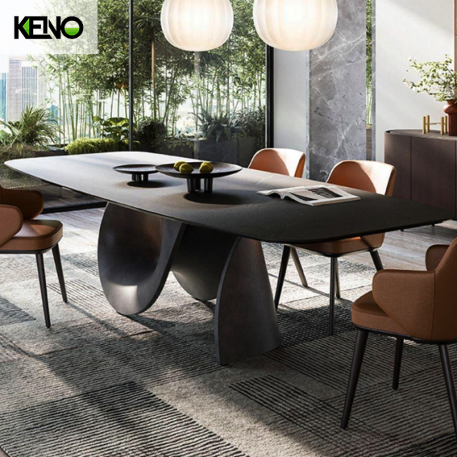 Dining Table Black Table Legs Factory Customization Luxury Home Furniture for Interior Design