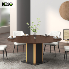 Wood Grain Dining Table Customization Home Furniture for Small Space and Large Dining Room