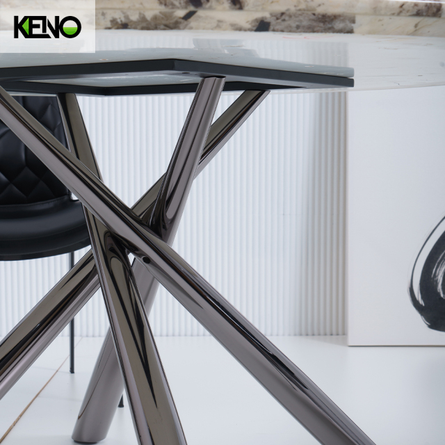 Sintered Stone Dining Table Wholesale Home Furniture Set with Comfortable Home Chair for Daily Use