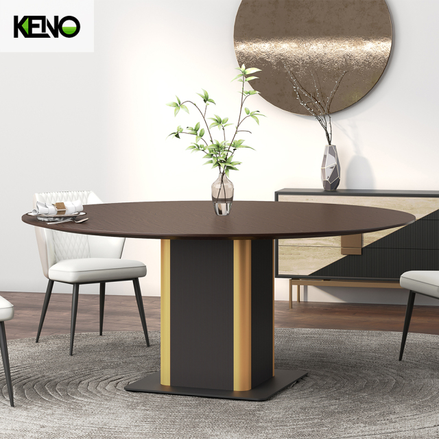 Wood Grain Dining Table Customization Home Furniture for Small Space and Large Dining Room