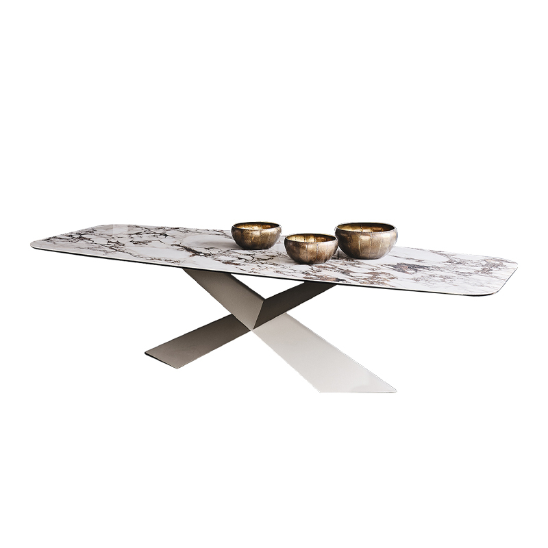 Sintered Stone Dining Table Wholesale High-Quality Home Furniture with Custom Size and Finish