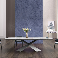 Sintered Stone Dining Table Wholesale High-Quality Home Furniture with Custom Size and Finish