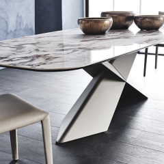Sintered Stone Dining Table Wholesale High-Quality Home Furniture with Custom Size and Finish
