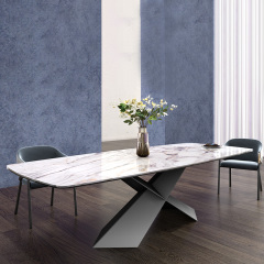 Sintered Stone Dining Table Wholesale High-Quality Home Furniture with Custom Size and Finish