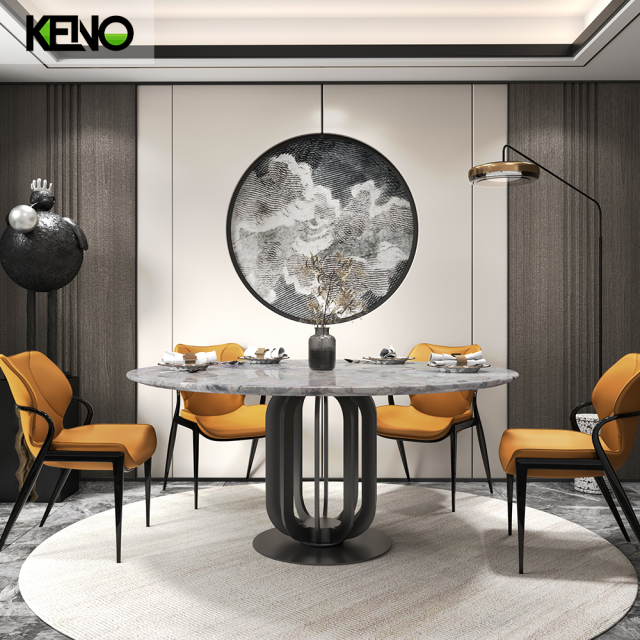 Marble Dining Table Table Chair Combination Home Furniture for Small Space Living