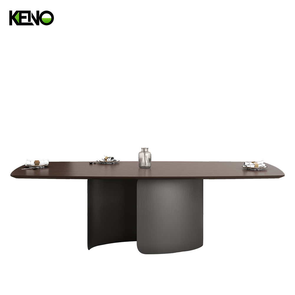 Wood Grain Dining Table Home Furniture Factory Direct Sale with Matching Table Chair