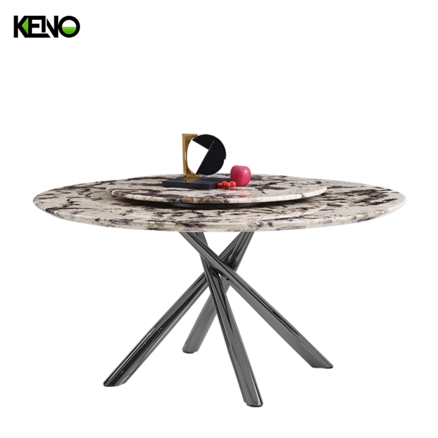 Marble Dining Table Hotel Furniture Commercial Grade with Customization Options