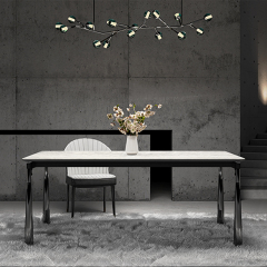 Dining Table Factory Direct Wholesale Hotel Sintered Stone Furniture with Matching Chair