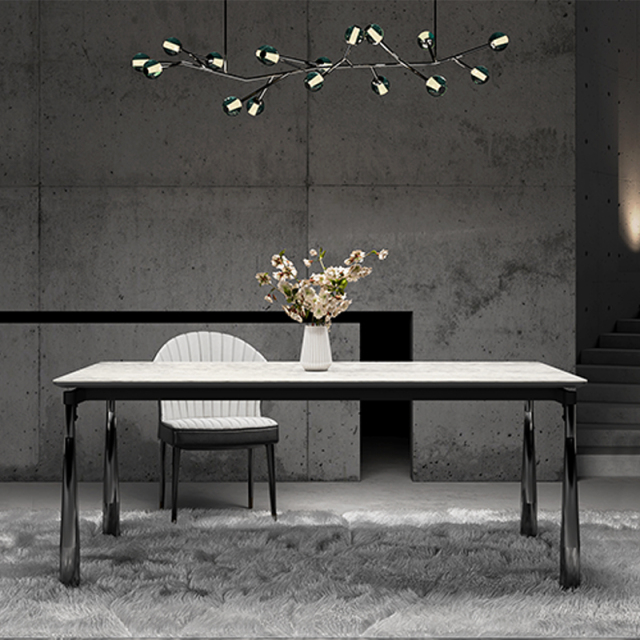 Dining Table Factory Direct Wholesale Hotel Sintered Stone Furniture with Matching Chair