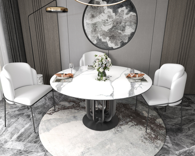 Dining Table Durable Home Furniture with Customizable Finish and Color