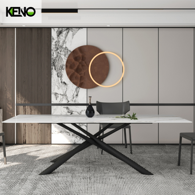 Sintered Stone Dining Table Modern Design Home Furniture with Comfortable Home Chair Set